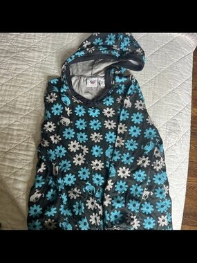 Cruel Girl Blue & Gray Floral Hoodie